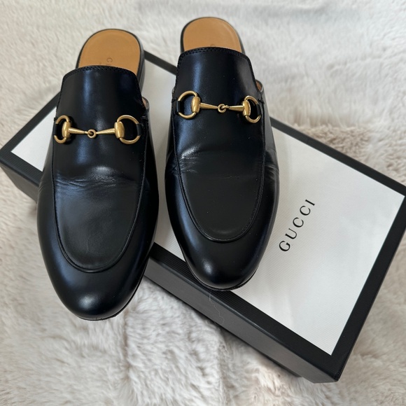 Gucci Provincetown leather mules, black, size 38.5 - Picture 1 of 5